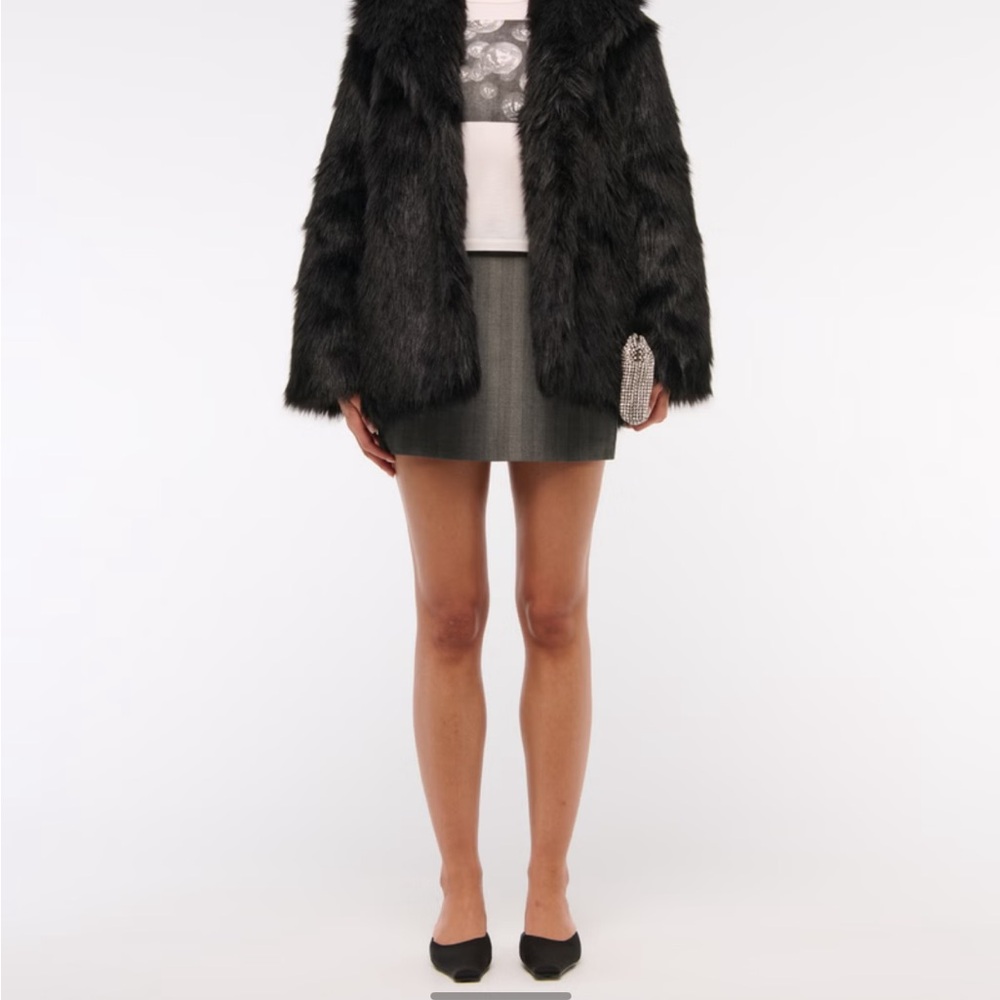 Women's Black Faux Fur Coat